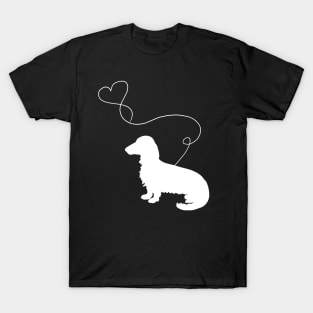 dog cute dachshunds heart T-Shirt